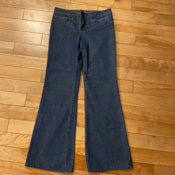 KORS Michael Kors wide leg retro style thick jeans. Size 4 dark wash. NWOT - Picture 1 of 7
